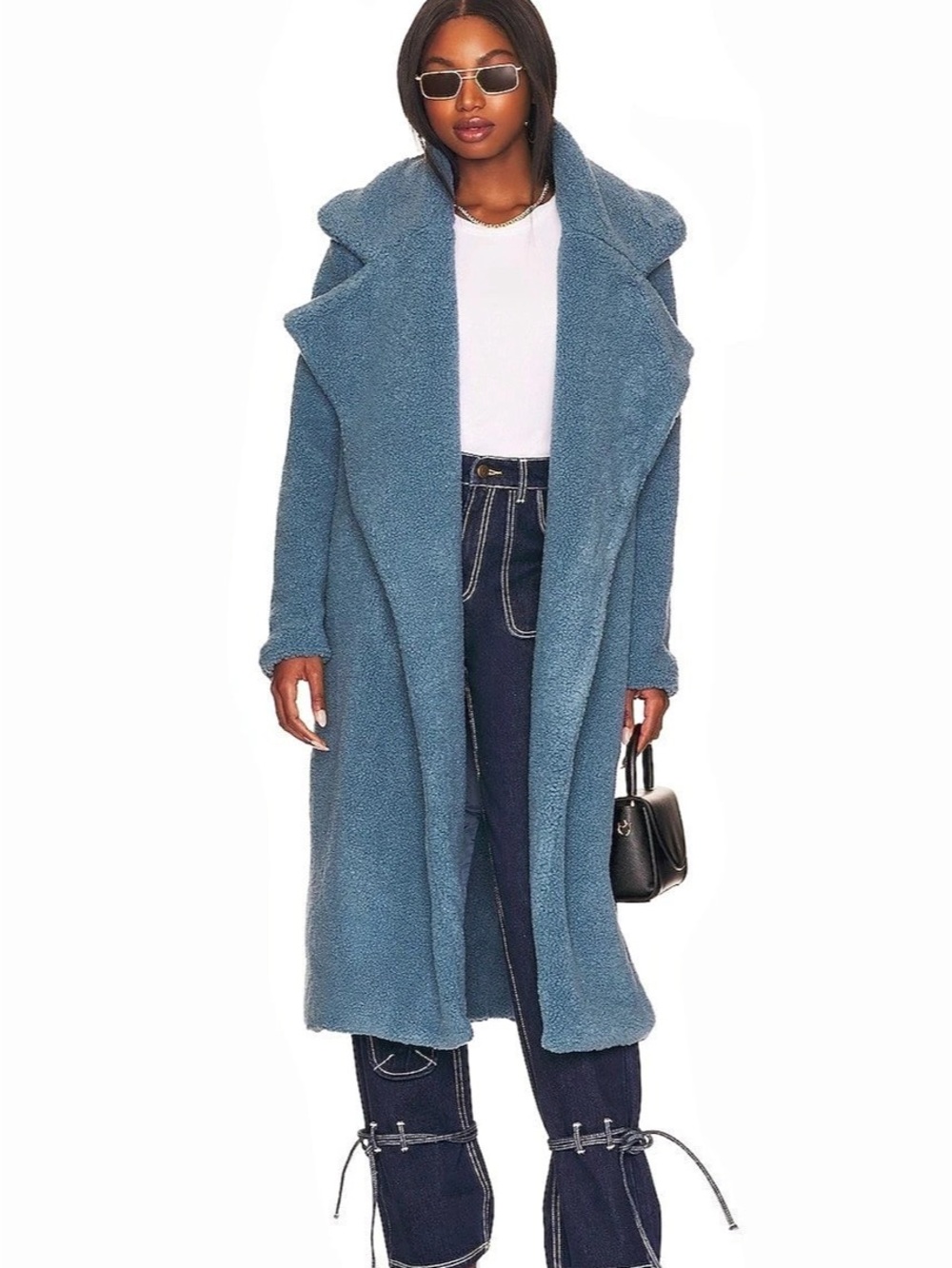 SNDYS x REVOLVE Teddy Coat Blue